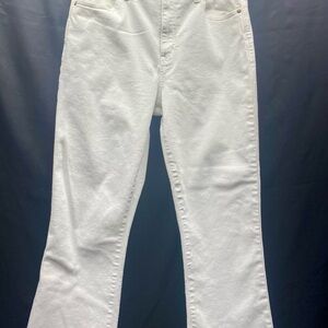GAP White Kick Fit High Rise Jeans Raw Hem W 30/10L CASUAL SUMMER BEACH